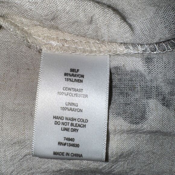 anthropologie sunday in brooklyn lace floral empire waist long top Medium Ivory - Picture 3 of 4